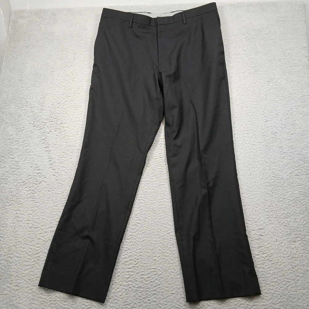 Banana Republic Dress Pants Mens 36x32 Black Classic‎ Fit Wool Blend